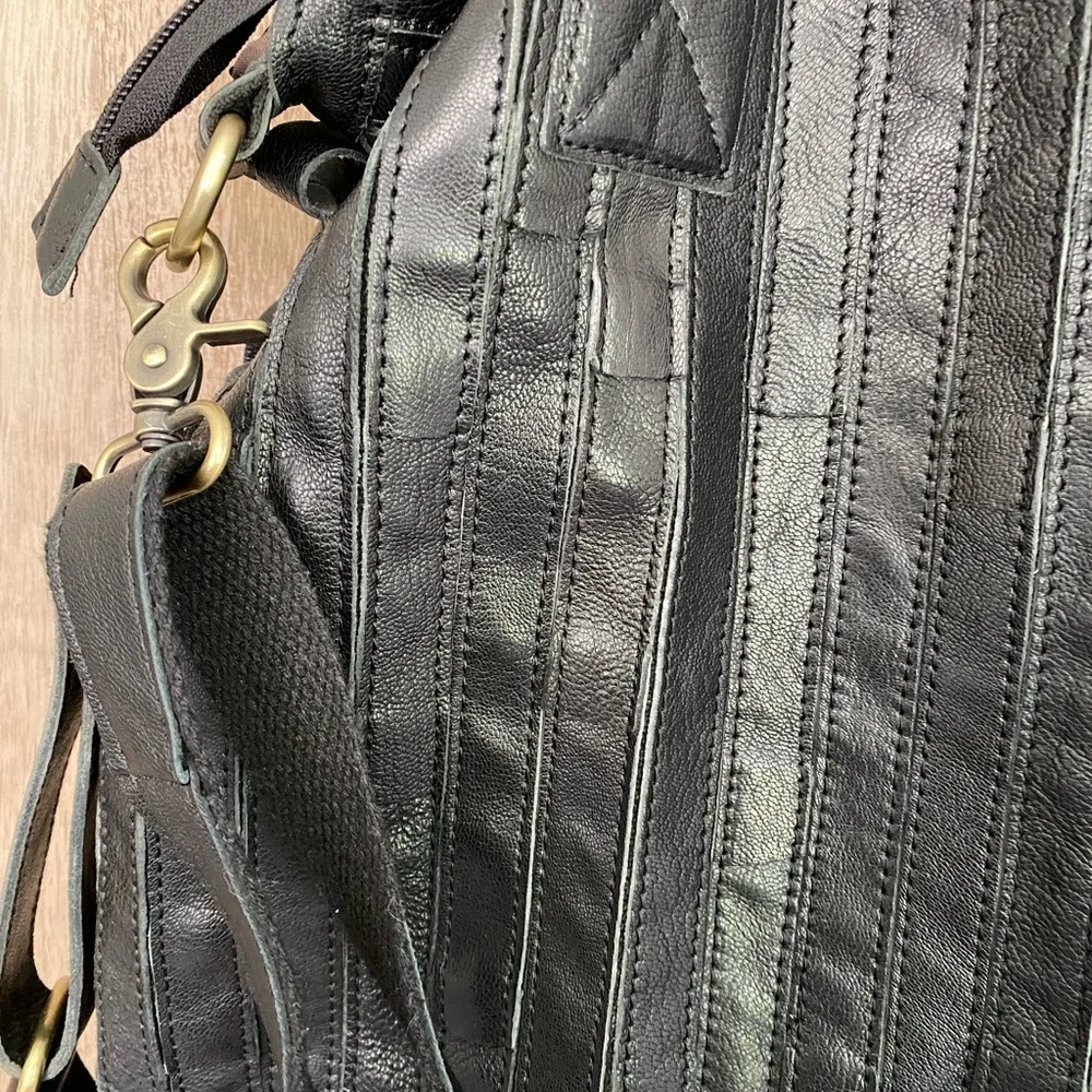Amerileather Black Leather Tote - Picture 12 of 15